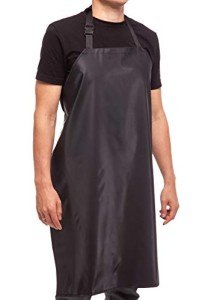 Heavy-Duty Waterproof Vinyl Apron - Black