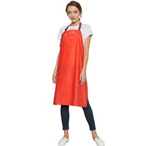 Waterproof Chemical Resistant Vinyl Apron - Red, M