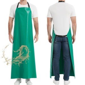 Heavy-Duty Waterproof Rubber Apron, Adjustable Size