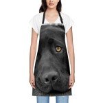 Black Labrador Dog Apron for Cooking and Baking