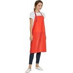 Waterproof Chemical Resistant Vinyl Apron - Red, M
