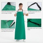 Heavy-Duty Waterproof Rubber Apron, Adjustable Size