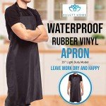 Heavy-Duty Waterproof Vinyl Apron - Black