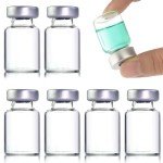 10 Pack of 5ml Transparent Glass Sample Vials