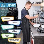 Heavy-Duty Waterproof Vinyl Apron - Black