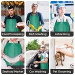 Heavy-Duty Waterproof Rubber Apron, Adjustable Size
