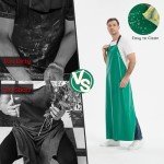 Heavy-Duty Waterproof Rubber Apron, Adjustable Size