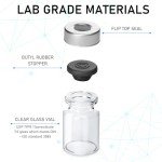 10 Pack of 5ml Transparent Glass Sample Vials