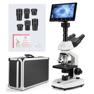 Vabiooth Trinocular Microscope with 7" Monitor 40X-2500X