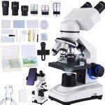 OOZSTAR 40X-2500X Binocular Microscope with Dual LED