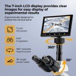 Vabiooth Trinocular Microscope with 7" Monitor 40X-2500X