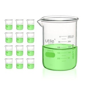 Utile 300ml Borosilicate Glass Beaker Set, 12pcs