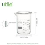 Utile 300ml Borosilicate Glass Beaker Set, 12pcs