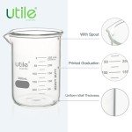 Utile 300ml Borosilicate Glass Beaker Set, 12pcs