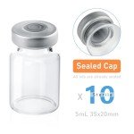 10 Pack of 5ml Transparent Glass Sample Vials