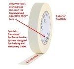 ProTapes Drafting Flatback Masking Tape, 60 yds