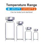 10 Pack of 5ml Transparent Glass Sample Vials