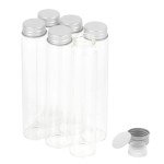 50ml Clear Glass Test Tubes with Screw Caps - 6PCS