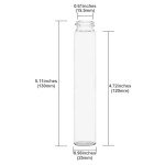 50ml Clear Glass Test Tubes with Screw Caps - 6PCS