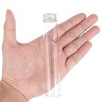 50ml Clear Glass Test Tubes with Screw Caps - 6PCS