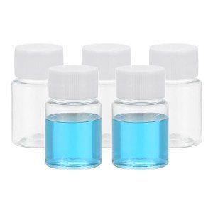 5 Pack 15ml Wide Mouth Lab Reagent Bottles