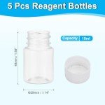 5 Pack 15ml Wide Mouth Lab Reagent Bottles