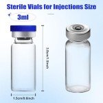 10-Pack 3ml Glass Vials with Self-Sealing Caps