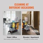VEVOR 3-Shelf Janitorial Cleaning Cart with Bag