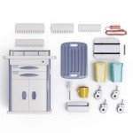 Medical Rolling Crash Cart with Accessories 29.5