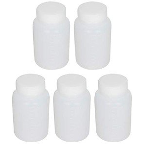 5-Pack 100ml Food-Grade Plastic Lab Bottles