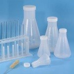 PATIKIL 500ml Plastic Erlenmeyer Flask Set