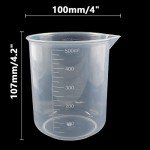 Waziaqoc 500ml Plastic Graduated Beaker Set - 3 Pack