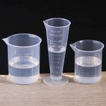 Waziaqoc 500ml Plastic Graduated Beaker Set - 3 Pack