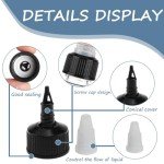 50pcs Transparent Twist Top Caps for Squeeze Bottles