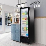 KoolMore 23" One Door Display Refrigerator, Black