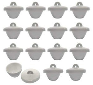 Eisco Labs 8ml Porcelain Crucible with Lid - 15 Pack