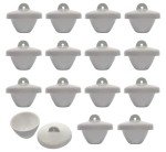 Eisco Labs 8ml Porcelain Crucible with Lid - 15 Pack