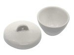 Eisco Labs 8ml Porcelain Crucible with Lid - 15 Pack