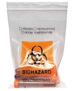 Daarcin 200-Pack Biohazard Specimen Bags, 6x9.8in