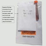 Daarcin 200-Pack Biohazard Specimen Bags, 6x9.8in