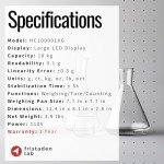 10 kg Digital Lab Scale with Precision Calibration