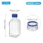 Patikil 1000ml Glass Storage Bottles, 2 Pack