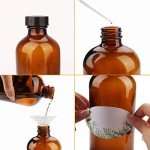 Maredash 8oz Amber Glass Bottles with Lids, 20 Pack