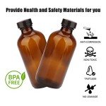 Maredash 8oz Amber Glass Bottles with Lids, 20 Pack