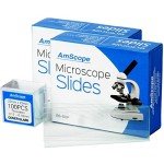 AmScope 100 Blank Microscope Slides with Covers