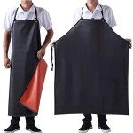 Adjustable Waterproof Black Work Aprons - 2 Pack
