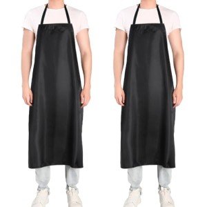 Extra Long Waterproof Bib Apron Set - 2 Pack