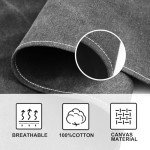 OUNLEN Cross Back Canvas Apron with Pockets