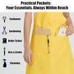 NOBONDO 12 Pack Unisex Black Bib Aprons