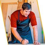Adjustable Waterproof Black Work Aprons - 2 Pack